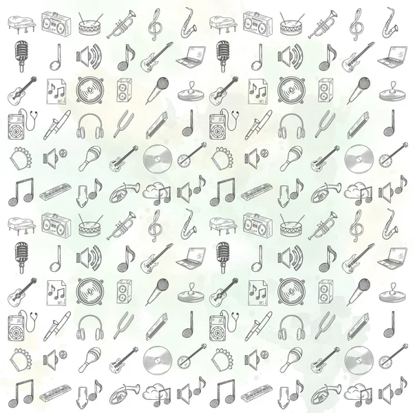 Conjunto de ícones de instrumentos musicais . —  Vetores de Stock