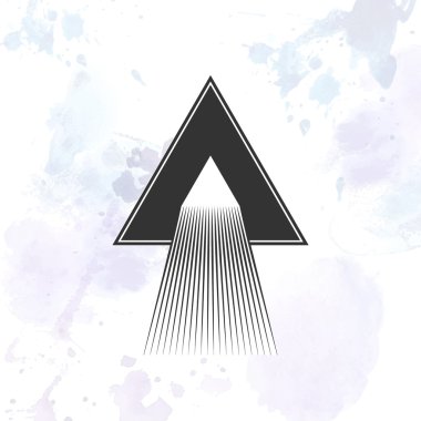 Dağılım soyut üçgen şekil.