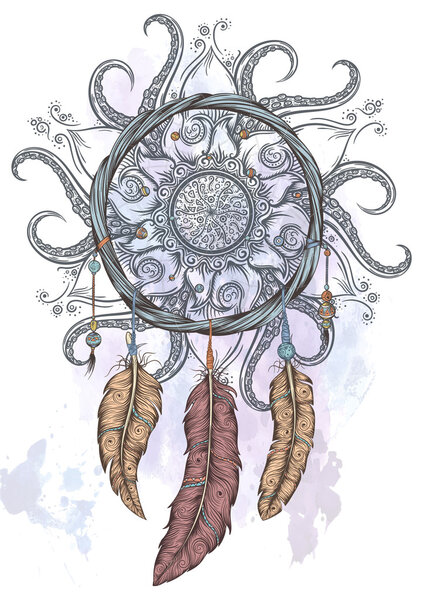 Вытянутая рука ловца снов
