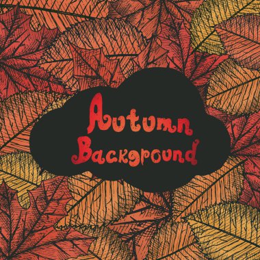 Sonbahar arka plan. İzole nesneleri.