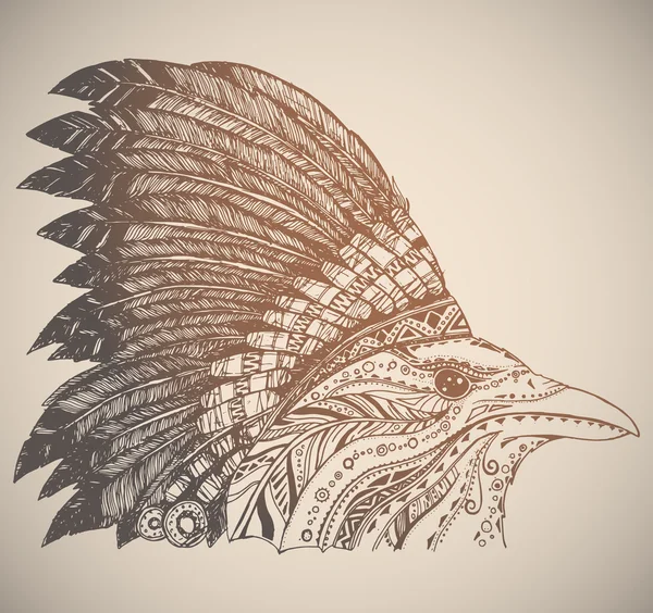 Мбаппе нарисовал американский индейский хедж . — стоковый вектор