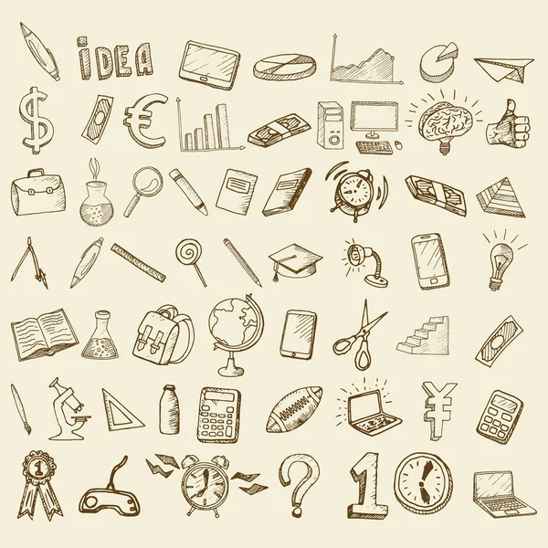 Conjunto de ícones doodle . — Vetor de Stock