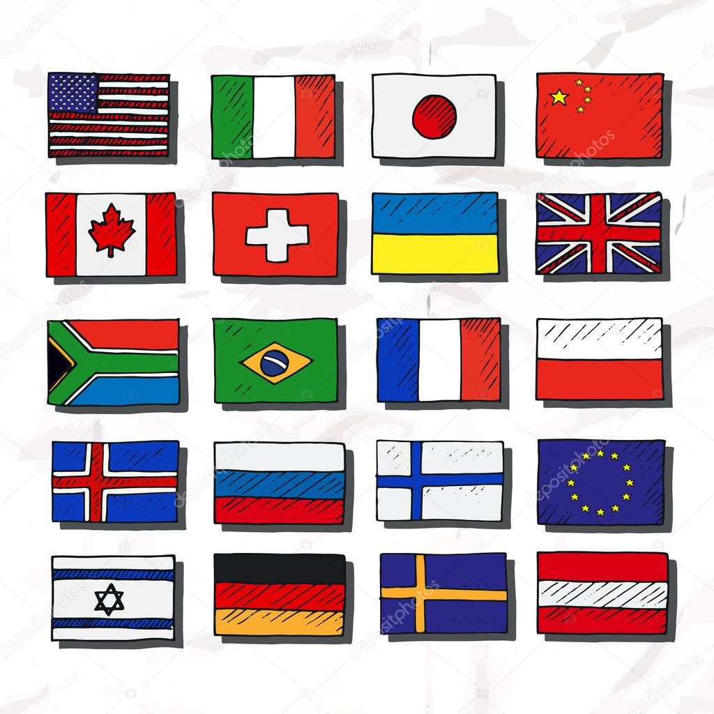 Set of flags.