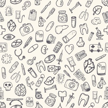 tıbbi simgeler dizisi.