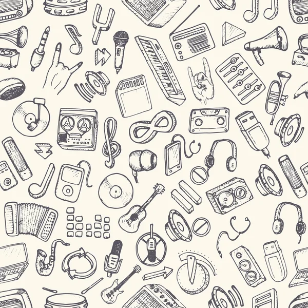 Conjunto de iconos musicales . — Vector de stock