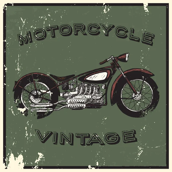 Vintage motorkerékpár címke. — Stock Vector