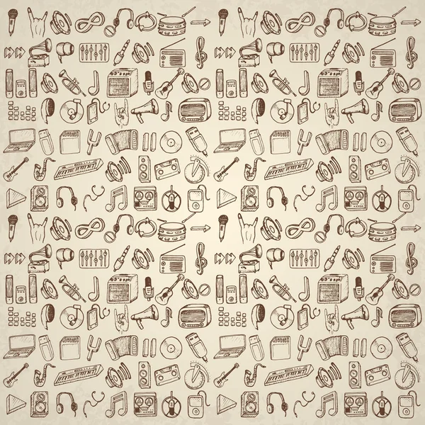 Conjunto de iconos musicales . — Vector de stock