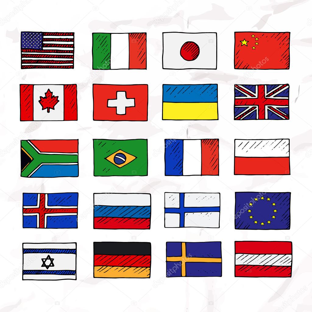 Set of flags.
