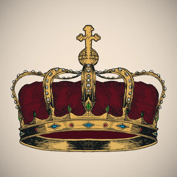 Эскиз символа короны . — стоковый вектор