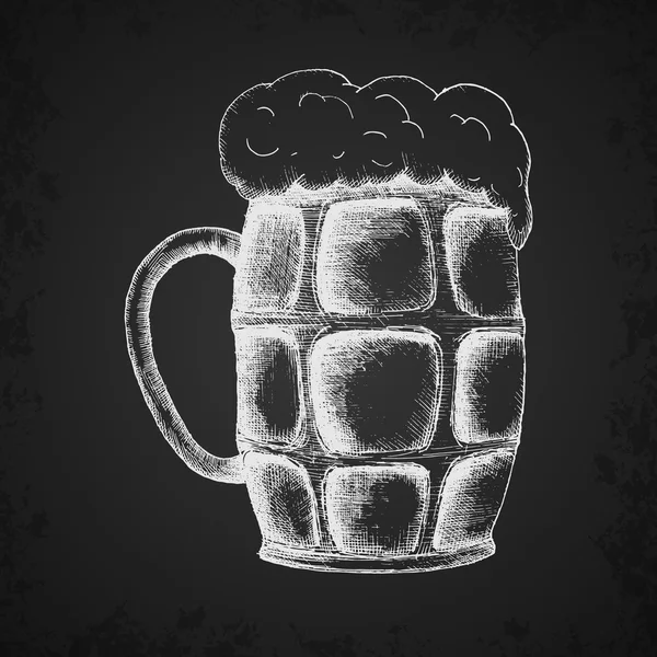 Tasse de bière dessinée à la main . — Image vectorielle