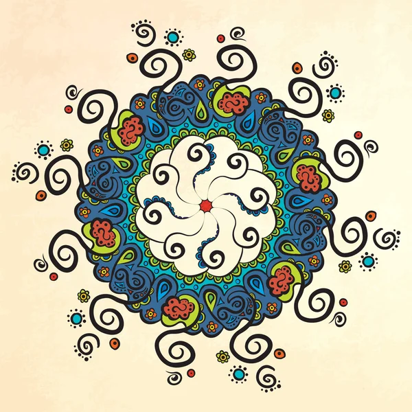 Mandala. ornamento cerchio . — Vettoriale Stock