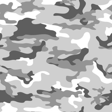 Gri kamuflaj kusursuz vektör arka planı. Giysi ve kumaş basmak için modern bir model..