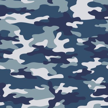 Kamuflaj arka plan vektörü modern mavi desen