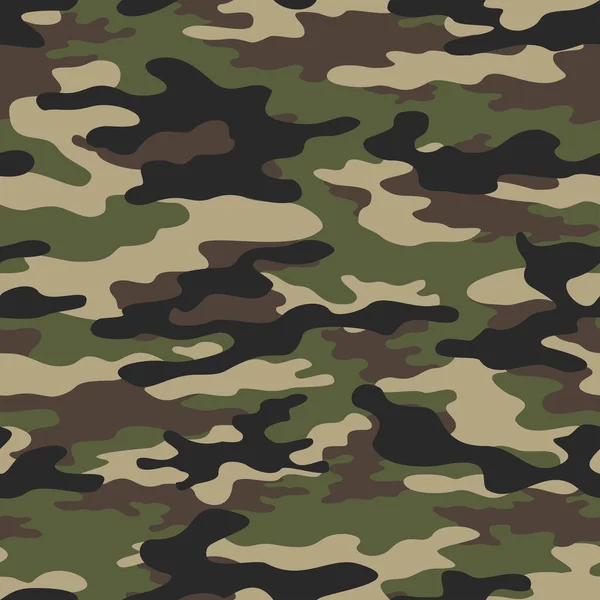 Vector Military Camouflage Background Trendy Army Texture Textile — Stock vektor