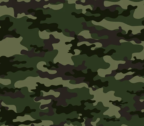 Camouflage Grünen Vektor Nahtlose Muster Militärische Textur Moderne Klassische Waldmuster — Stockvektor