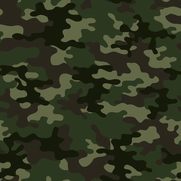 Green Modern Military Camouflage Seamless Print — Stock Vector