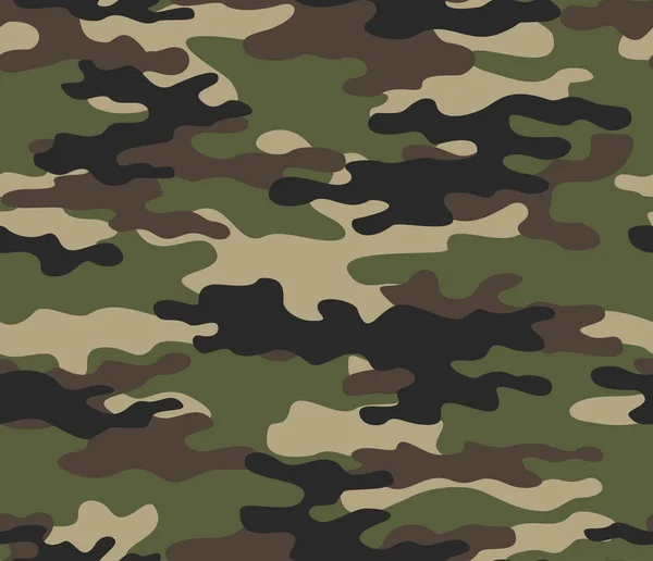 Camouflage Blauwe Vector Klassiek Naadloos Patroon Militaire Textuur Voor Het — Stockvector