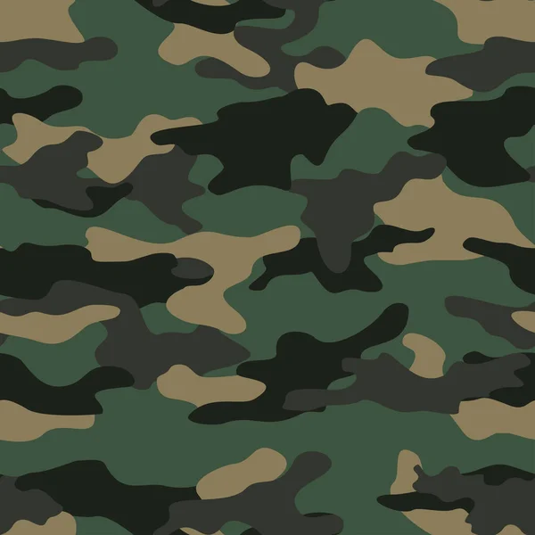 Fundo Camuflagem Padrão Sem Costura Impressão Exército Fundo Moda — Vetor de Stock