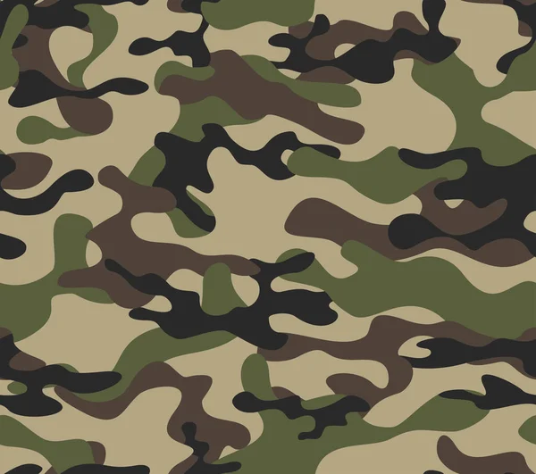 Patrón Sin Costura Clásico Vector Camuflaje Textura Militar Para Impresión — Vector de stock