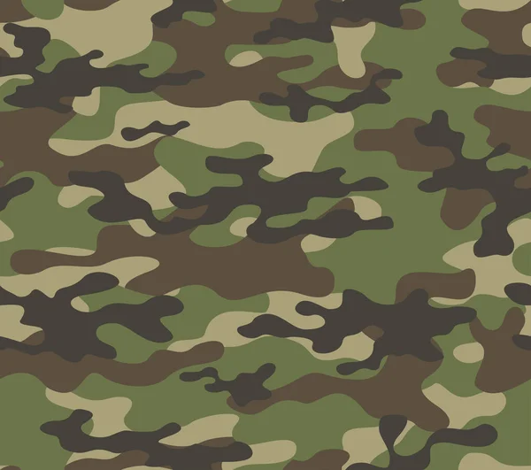 Camuflaje Verde Vector Patrón Sin Costura Textura Militar Moderno Patrón — Vector de stock