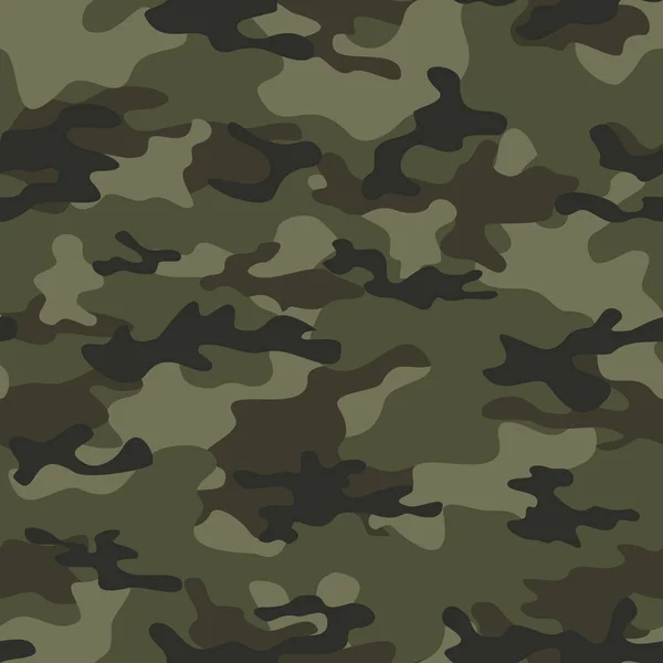 Vector Military Camouflage Background Trendy Army Texture Textile — Stock vektor