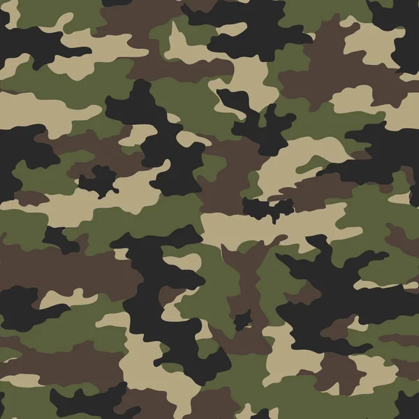 Vector Military Camouflage Background Trendy Army Texture Textile — Stock vektor