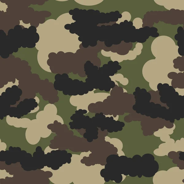 Vector Military Camouflage Background Trendy Army Texture Textile — Stock Vector