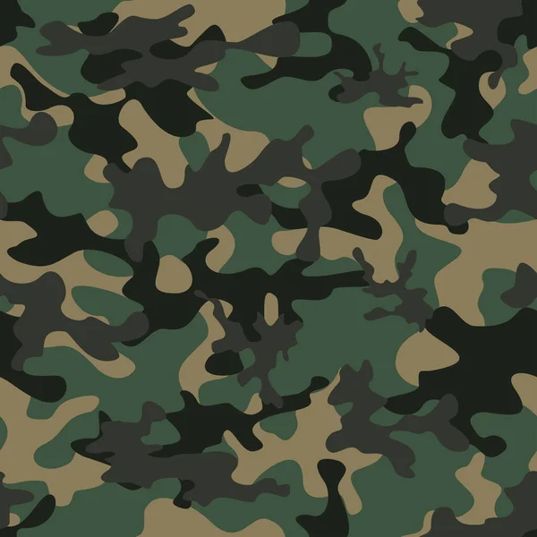 Vector Military Camouflage Background Trendy Army Texture Textile — Stock Vector