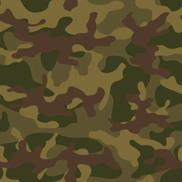 Vector Military Camouflage Background Trendy Army Texture Textile — Stock vektor