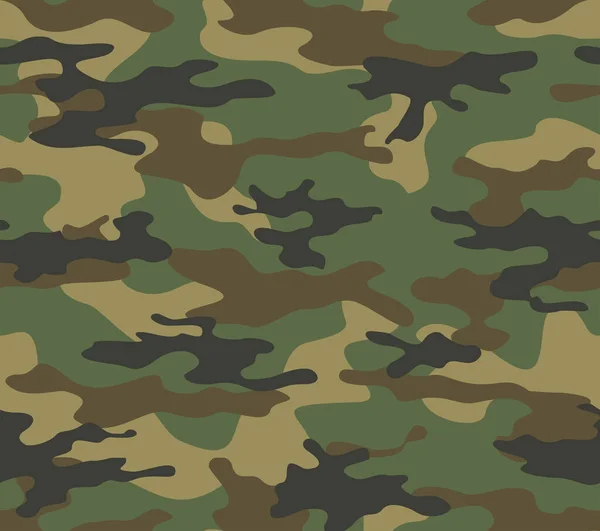 Vector Military Camouflage Background Trendy Army Texture Textile — Stock vektor