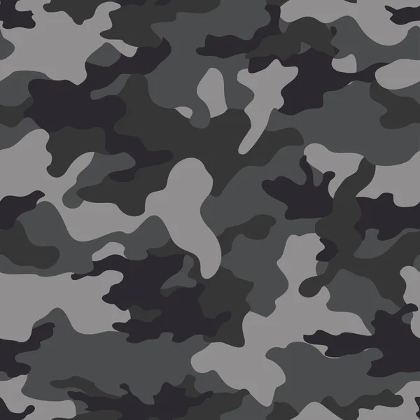 Fondo Camuflaje Gris Vectorial Patrón Sin Costuras Textura Moda Para — Archivo Imágenes Vectoriales