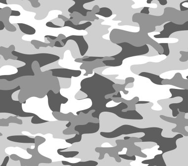 Vektör gri kamuflaj arka planı, pürüzsüz desen, tekstil modası.