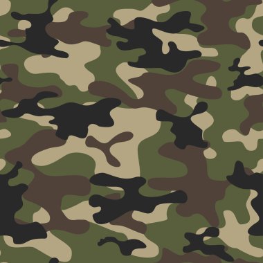 Vektör klasik kamuflaj, yeşil askeri doku..