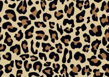 Leopar vektör arkaplanı, yazdırma için pürüzsüz desen