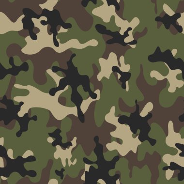 Camouflage classic background, repeat print, modern pattern