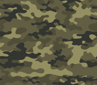 Kamuflaj ordusu haki rengi kusursuz bir model, askeri baskı giysileri, kumaş kumaşı..