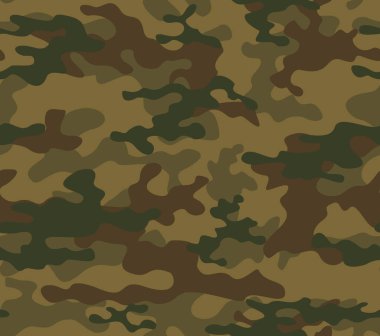 Forest camouflage texture, khaki background. Vector pattern. EPS