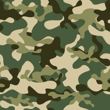 Yeşil ışık askeri kamuflaj, vektör arkaplan. Modern desen