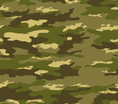 Askeri kamuflaj, karanlık vektör deseni. Sonsuz arkaplan