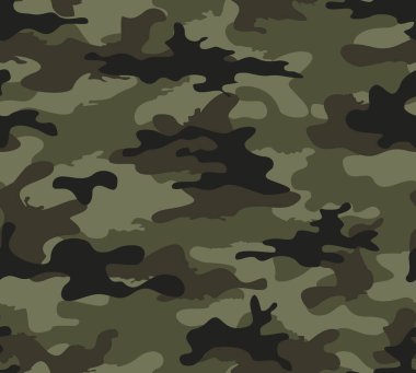 Haki kamuflaj vektörü modern askeri baskı modeli. Orman dokusu.