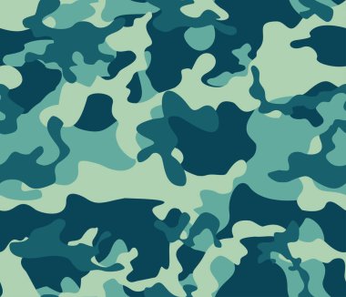 Kamuflaj mavi vektör deseni, geometrik kusursuz desen. Şık tasarım