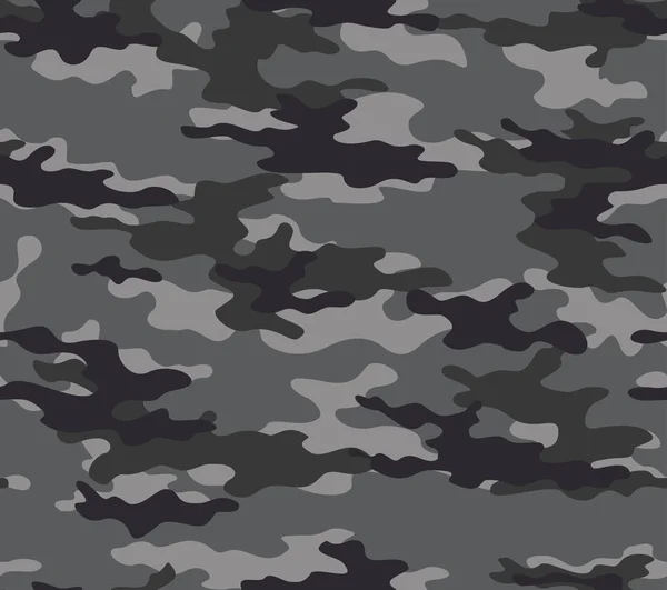 Vector Gray Camouflage Background Seamless Pattern Trendy Texture Textiles — Stock Vector