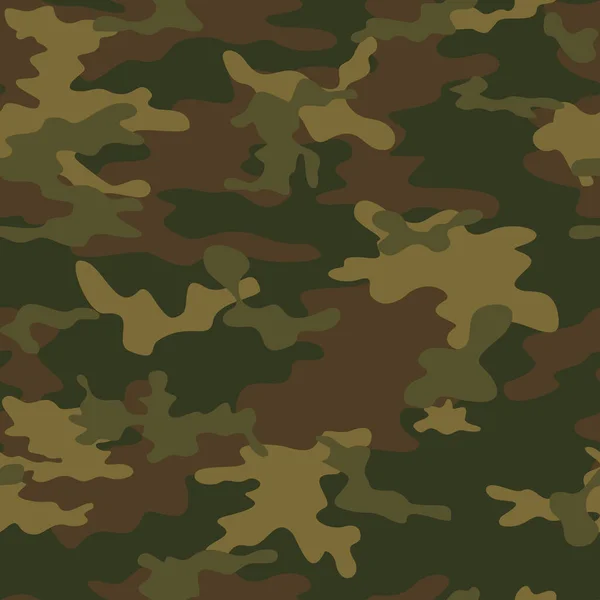 Grön Kamouflage Sömlös Vektor Bakgrund Modernt Modemönster För Tryck Kläder — Stock vektor