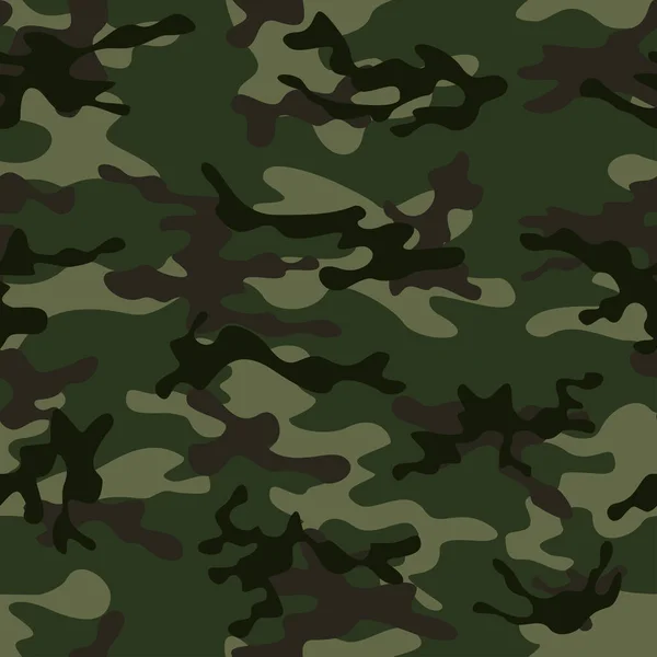 Vector Military Camouflage Background Trendy Army Texture Textile — Stock Vector