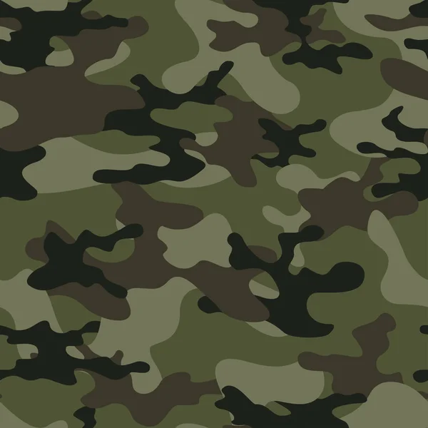 Vector Military Camouflage Background Trendy Army Texture Textile — Stock vektor