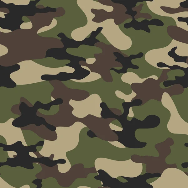 Vector Military Camouflage Background Trendy Army Texture Textile — Stock vektor