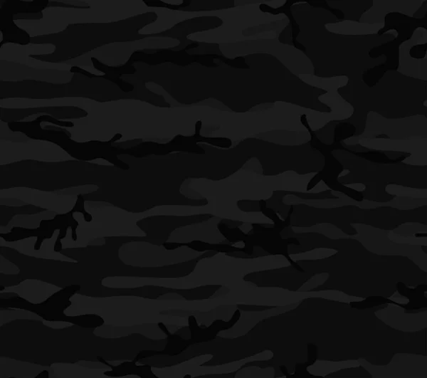 Camouflage Noir Fond Sans Couture Motif Vectoriel Impression Classique — Image vectorielle