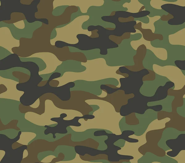 Camuflaje Militar Fondo Forestal Sin Costuras Textura Del Ejército Patrón — Vector de stock