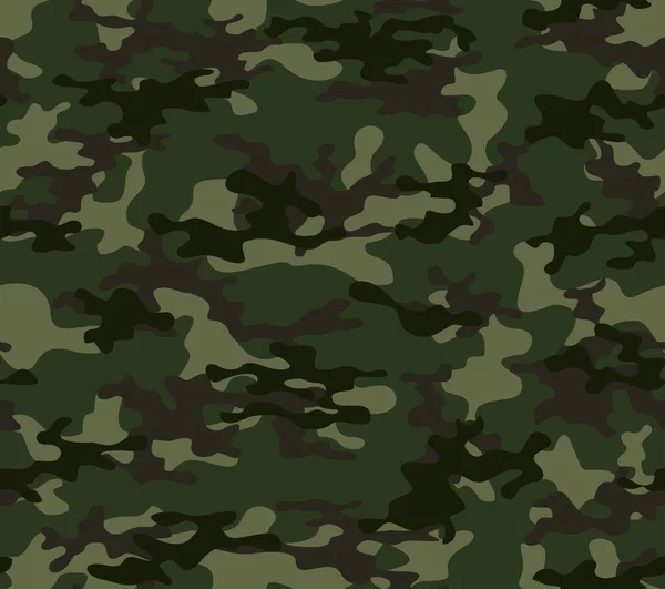 Camuflaje Militar Fondo Forestal Sin Costuras Textura Del Ejército Patrón — Vector de stock