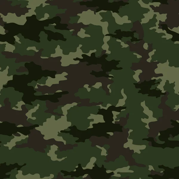 Camuflagem Padrão Sem Emenda Vetor Verde Textura Militar Moderno Clássico — Vetor de Stock